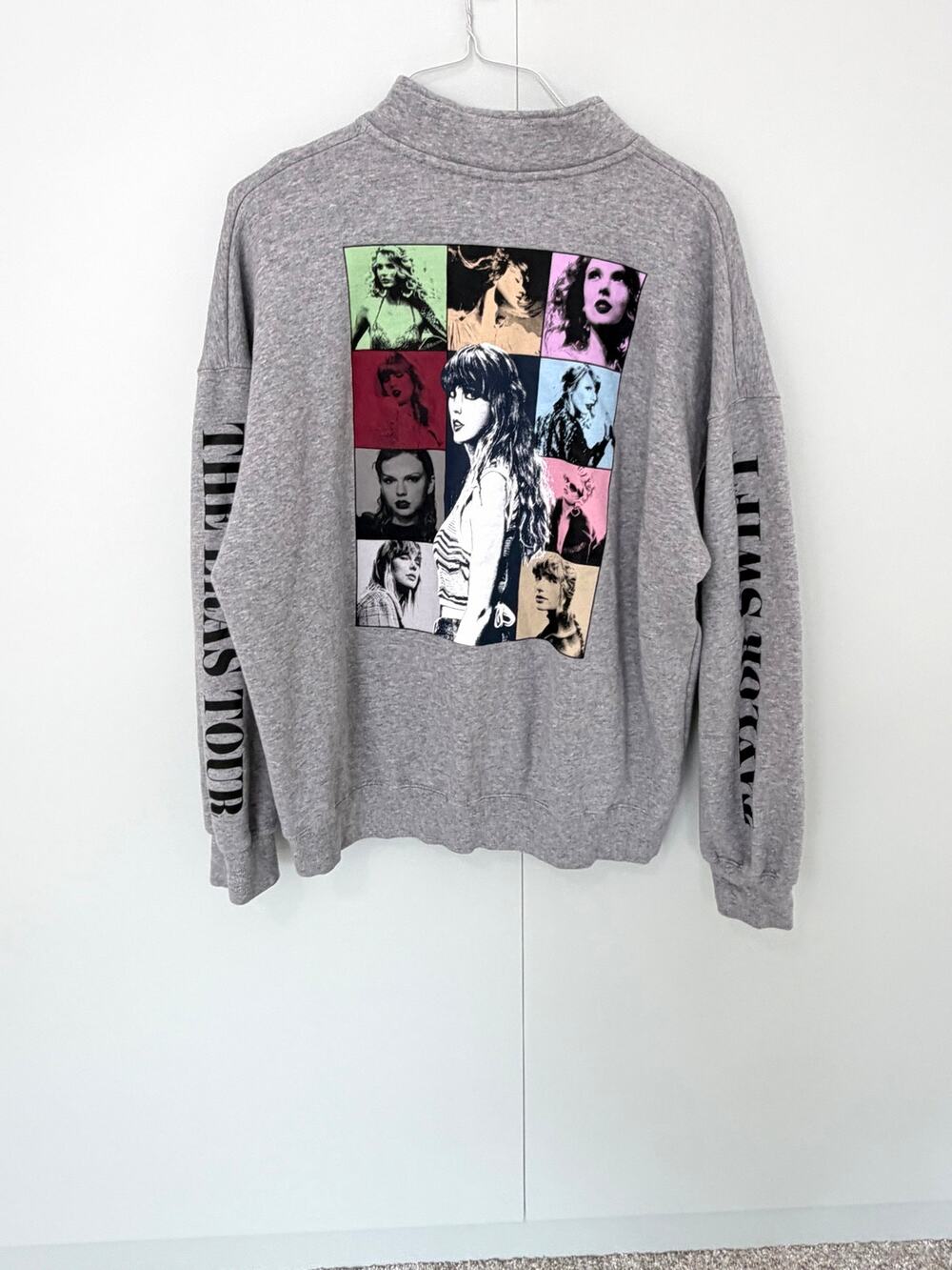 TAYLOR SWIFT The Eras Tour Quarter-Zip Sweatshirt in Gray